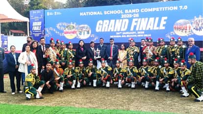 Great India Sainik School raipur creates a record: Secures third place in  National School Band Competition