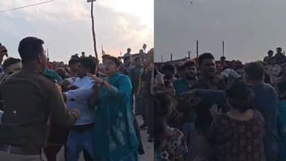 viral Video of fight with sailor and policemen at Brajghat in Hapur