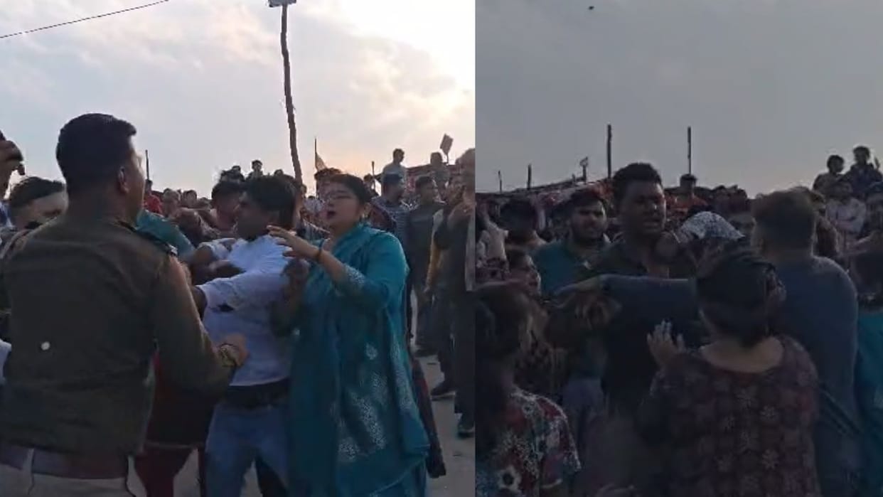 viral Video of fight with sailor and policemen at Brajghat in Hapur