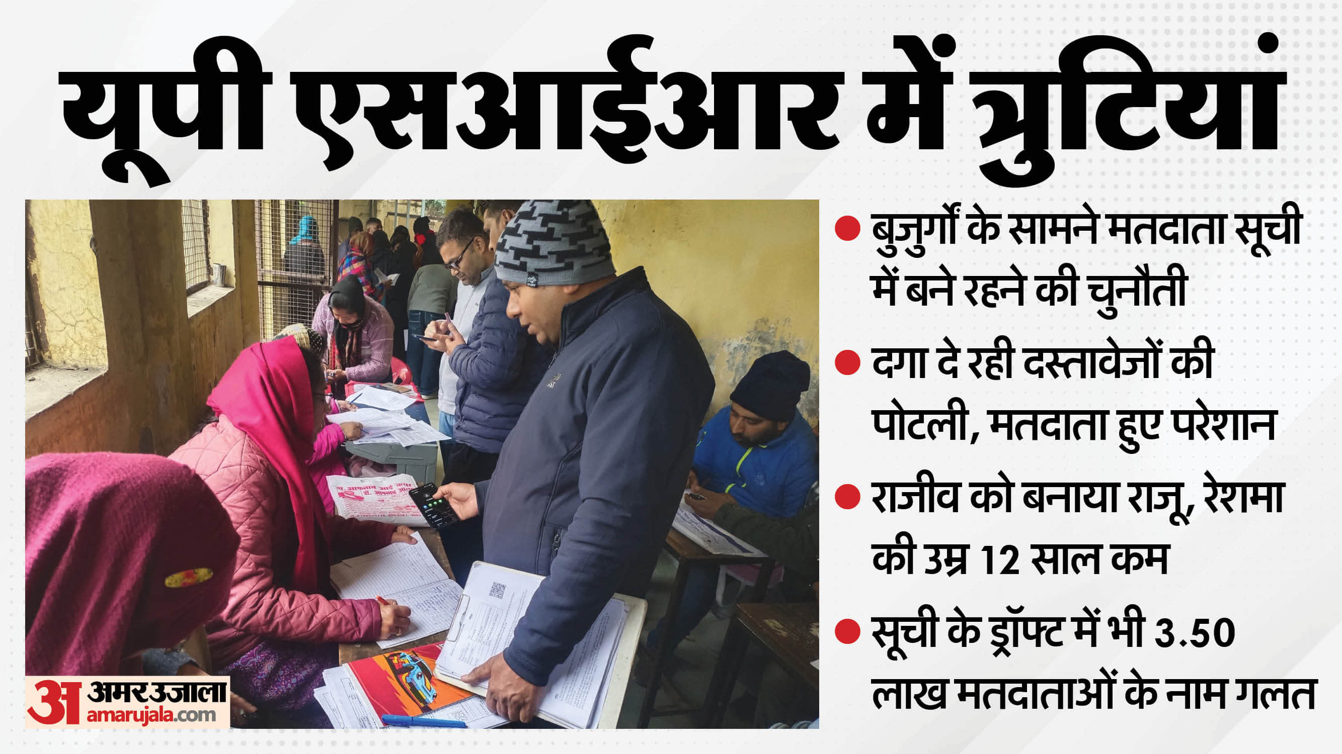 मौलाना आजाद इंटर कॉलेज के बूथ पर उमड़ी भीड़।