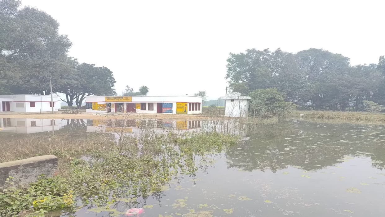 Canal water enters school premises, threatening children's safety