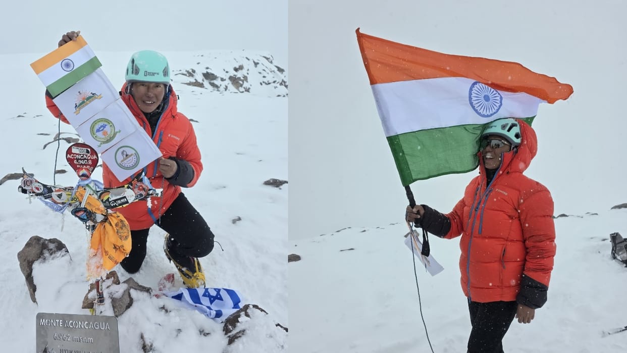 Arunachal Pradesh Kabak Yano Makes History, Hoists Tricolor on South America Highest Peak Mount Aconcagua