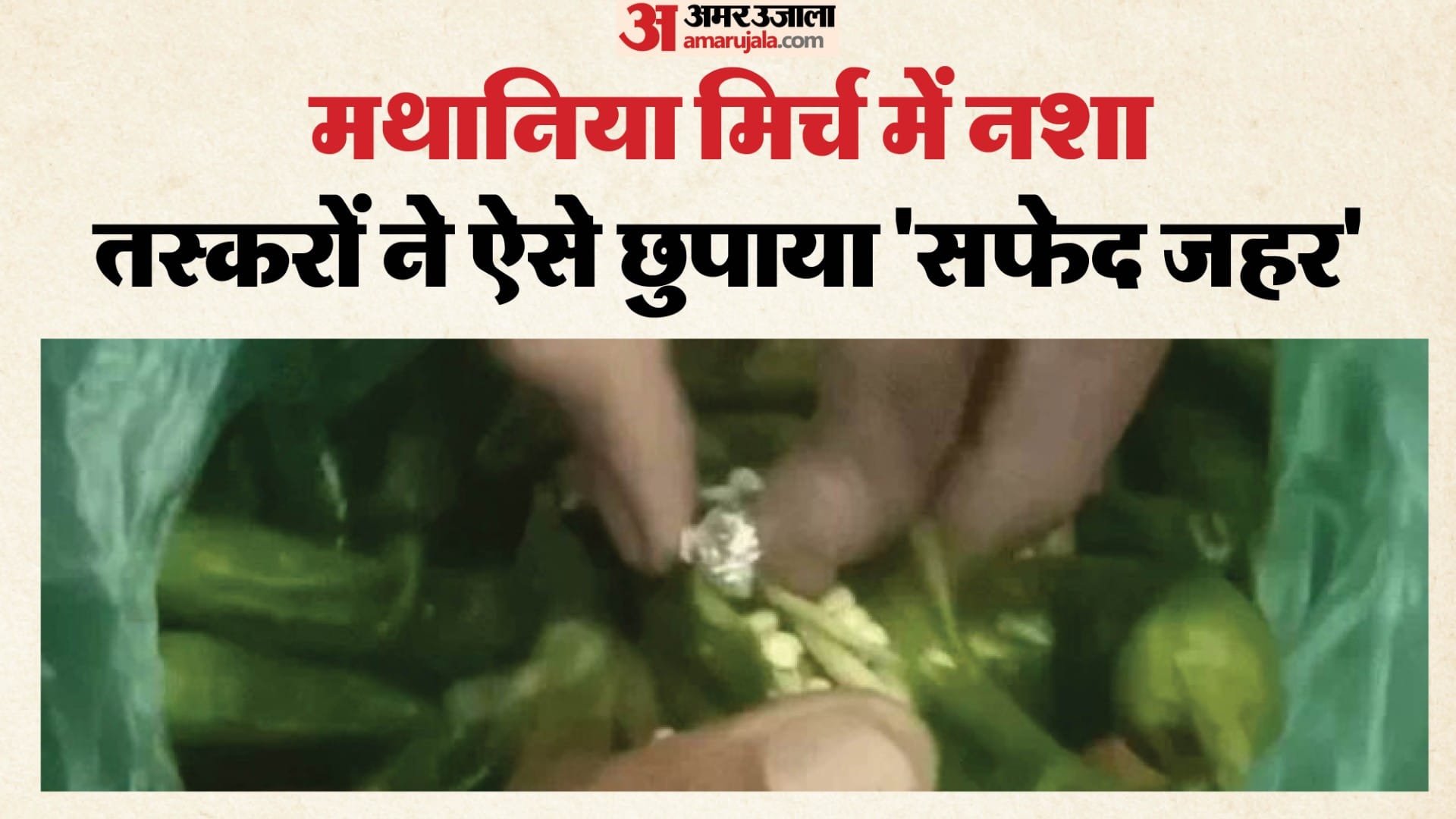 मिर्च में छुपाया नशा