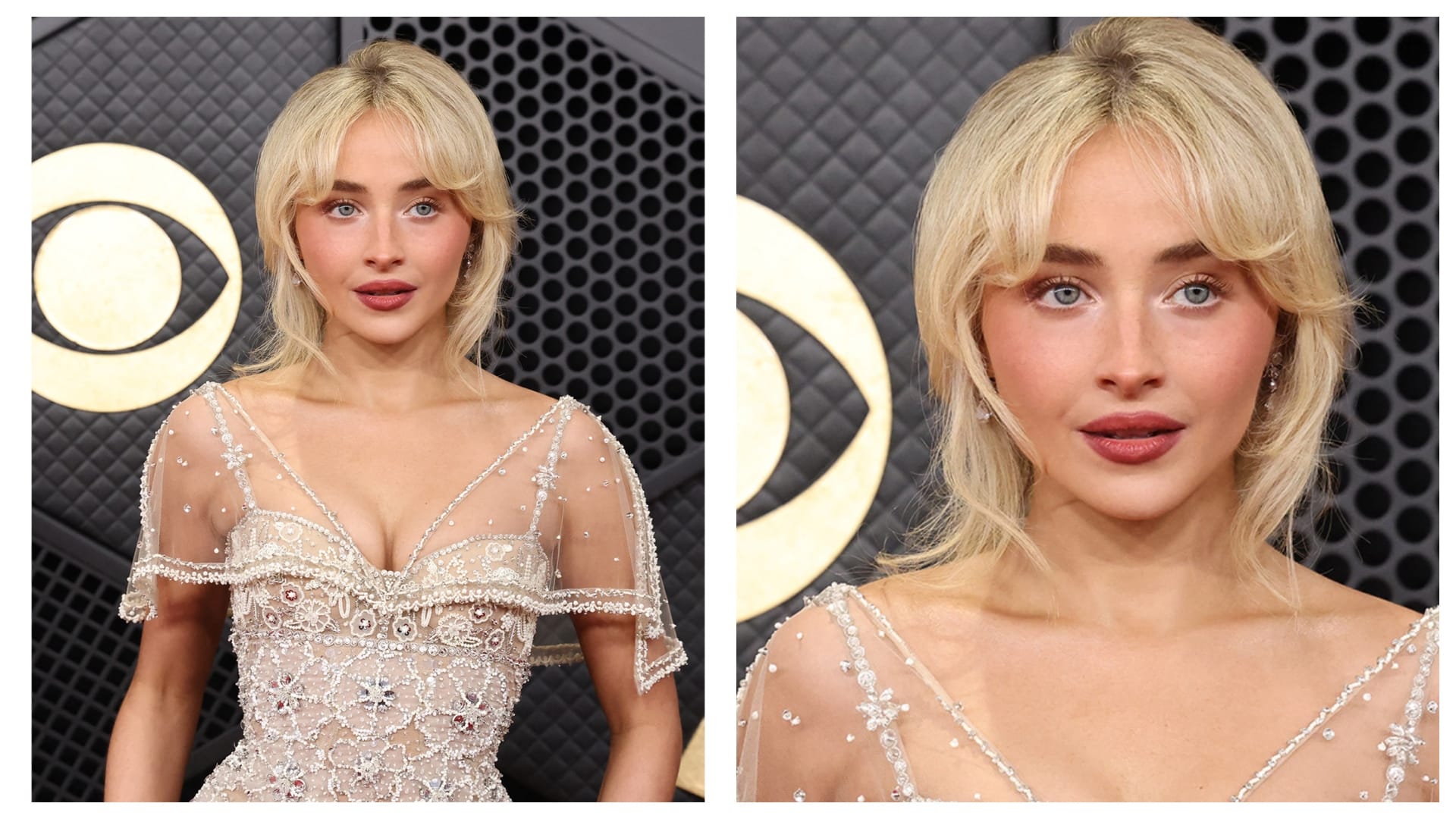 Lady Gaga Justin Bieber with wife Hailey Bieber And Sabrina Carpet Red Carpet Look Grammy 2026