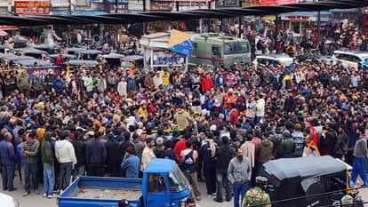 Horse, porter, palanquin bearers and shopkeepers demonstrated on Sunday against the ropeway in Dharmnagari.