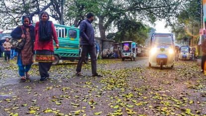 UP Weather News Dark clouds covered sky in Lucknow rain lashed several areas wind increased cold