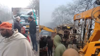 Three people injured and driver killed in collision between truck and trailer in Ballia