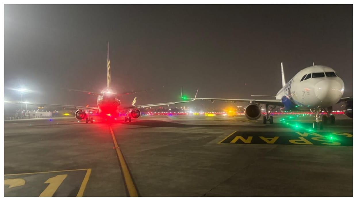 mumbai airport terminal one fire short circuit
