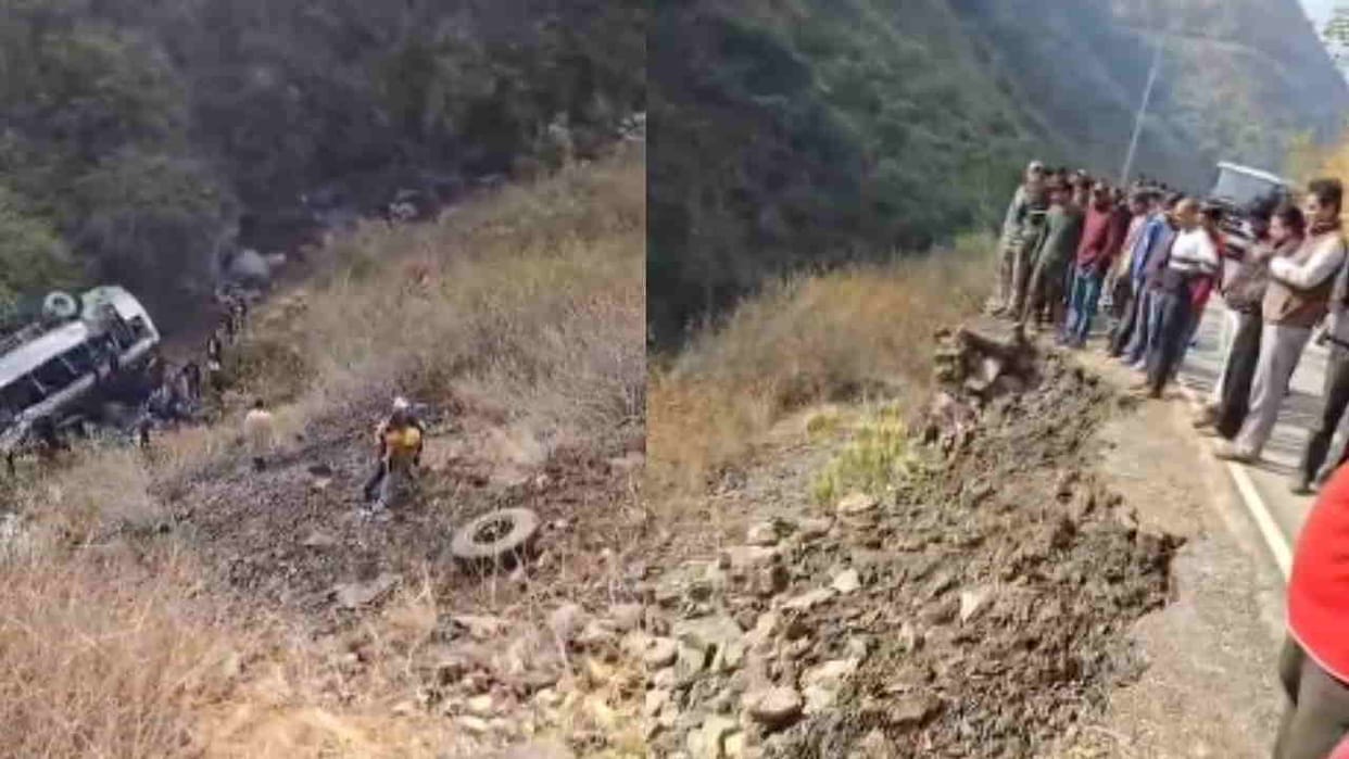 Roadways bus Accident in Vikasnagar bus falls into gorge passengers killed injured SDRF rescue operation
