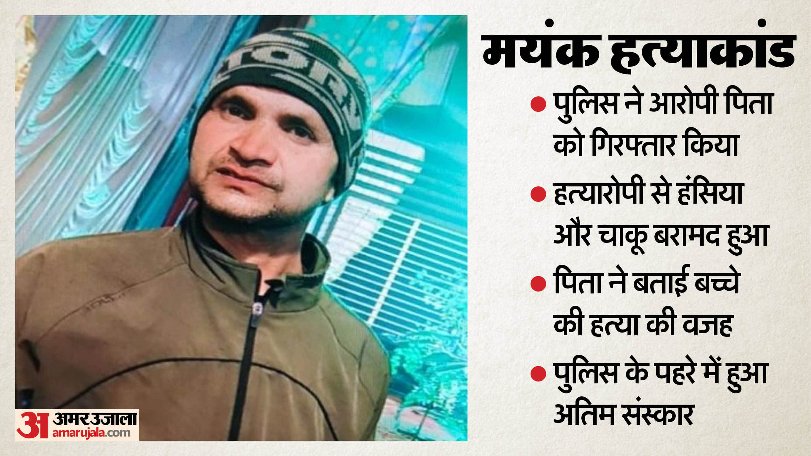 Father arrested for killing his child sickle and knife recovered from accused In firozabad