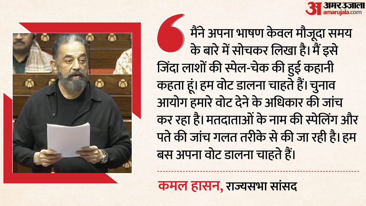 Kamal Haasan's first speech in Rajya Sabha, said- Election Commission is investigating our votes
