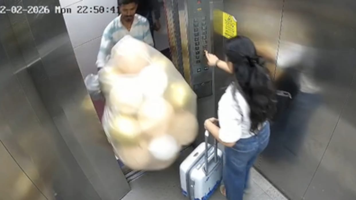 Balloon Explosion Inside Mumbai Lift Caught on CCTV, Two Injured