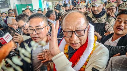 Yumnam Khemchand Singh takes oath as the Chief Minister of Manipur