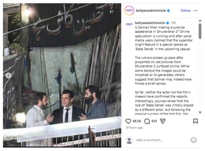 salman khan viral photos leaked from the set of dhurandhar 2 fact check fans says its ai generated