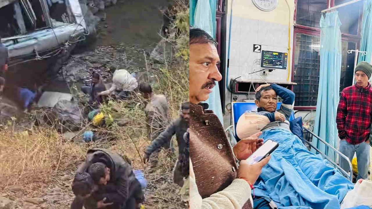 Bus Accident Himachal Roadways Vikasnagar lack of crash barriers on the road was the cause of accident