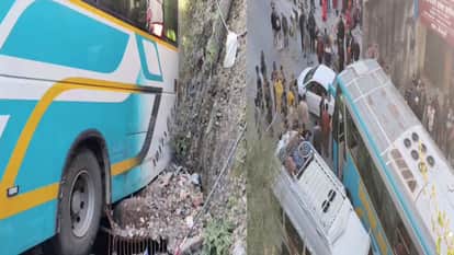 Himachal Accident: bus full of pilgrims suddenly started moving backward, damaging a car and a tempo traveller