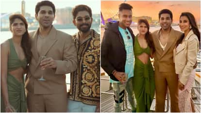 Allu Sirish And Nayanika Enjoys Their Pre Wedding Yacht Bash With Brother Allu Arjun And Friends In Dubai