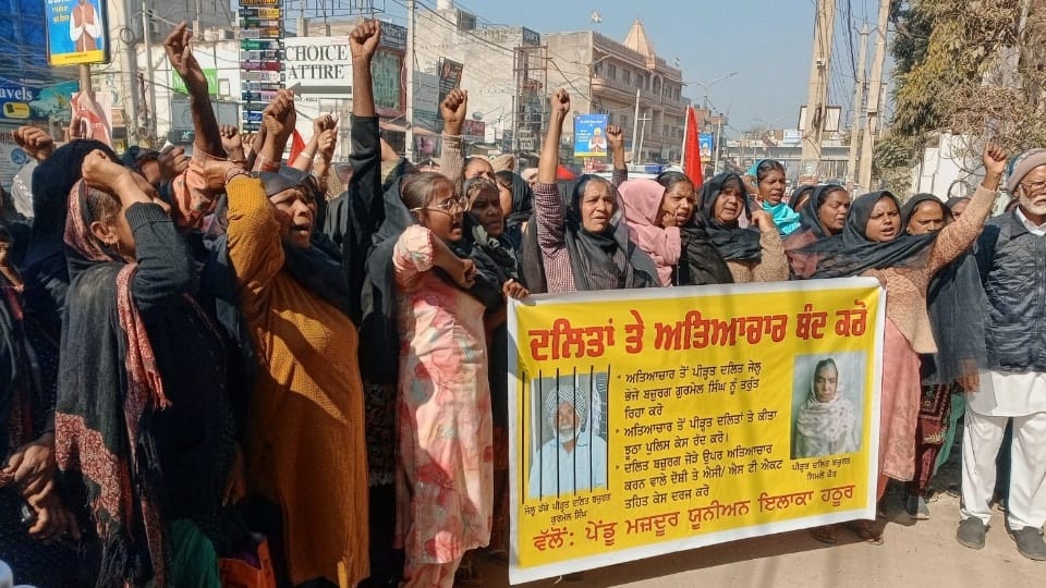 Controversy erupts over arrest of elderly couple in Jagraon women stage protest outside SSP office