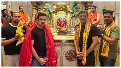 Indian team head coach Gautam Gambhir batting coach Sitanshu Kotak visits Siddhivinayak Temple Mumbai