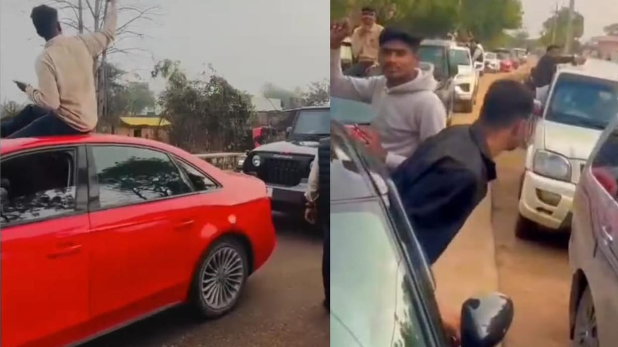 Jhansi: Young man takes out road show with 55 luxury cars