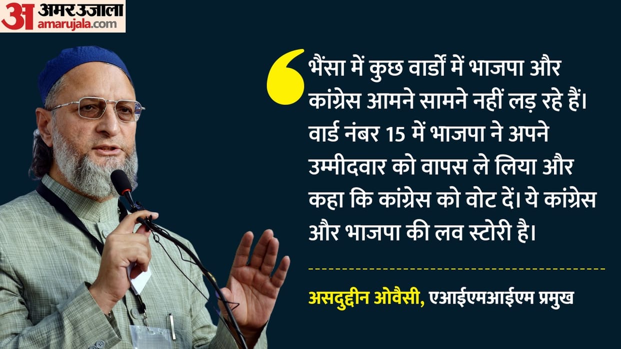 Telangana municipal elections Asaduddin Owaisi attack raising sharp questions on these issues
