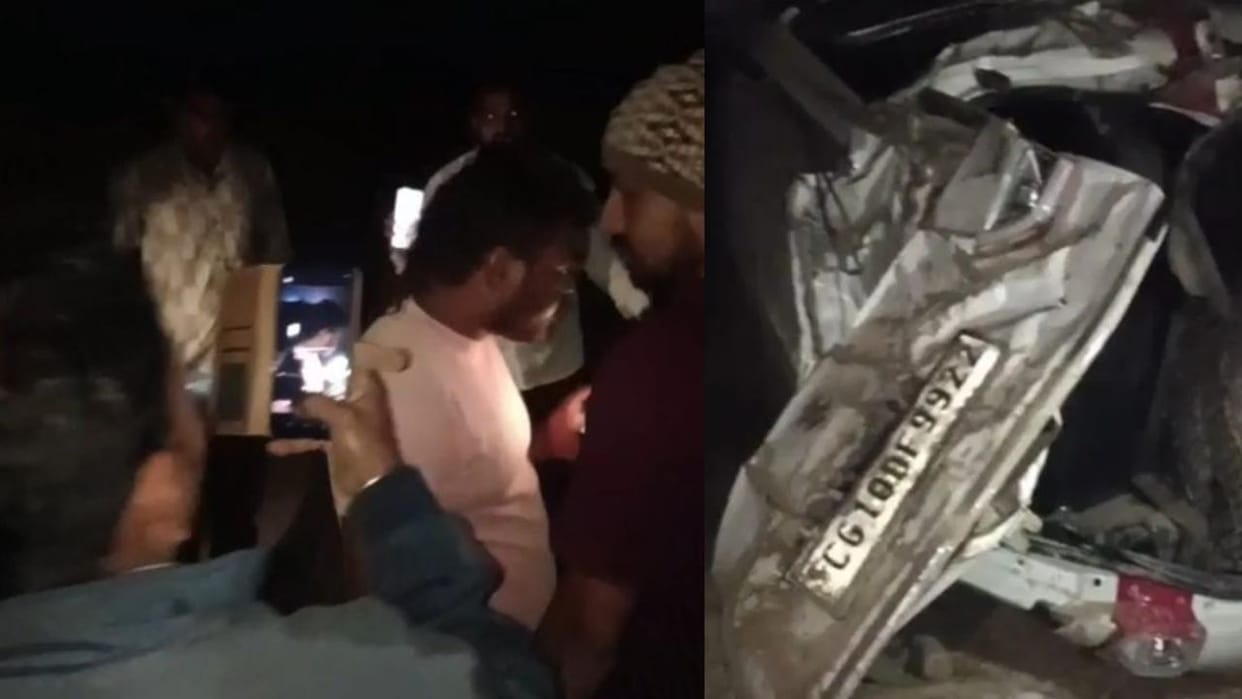 Two people died and two injured in road accident going to wedding procession in Korba