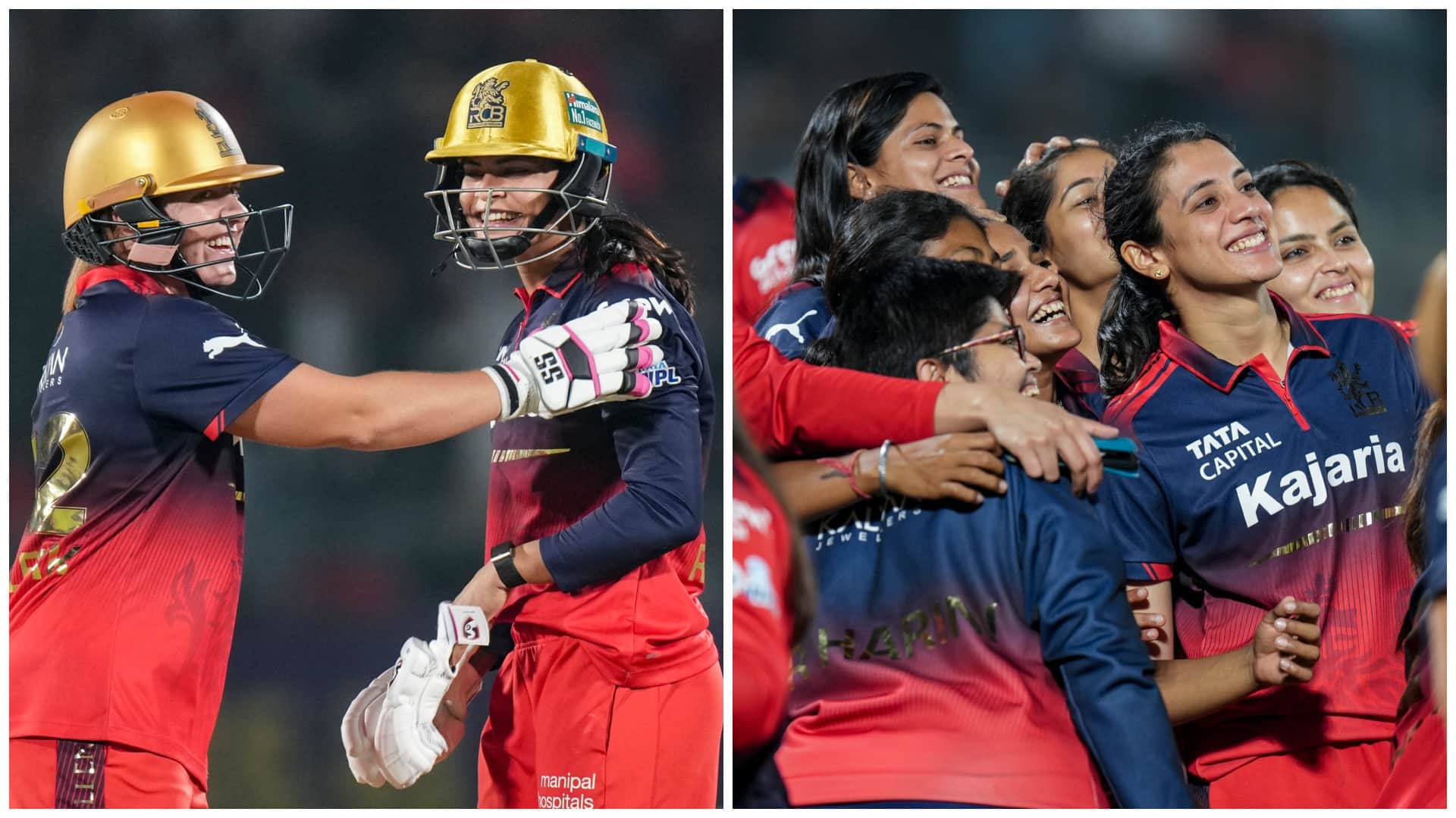 WPL 2026 Final Photos: Linsay Smith Sits on Lauren Bell and Georgia Wareham Lap as RCB Celebrate Title Triumph