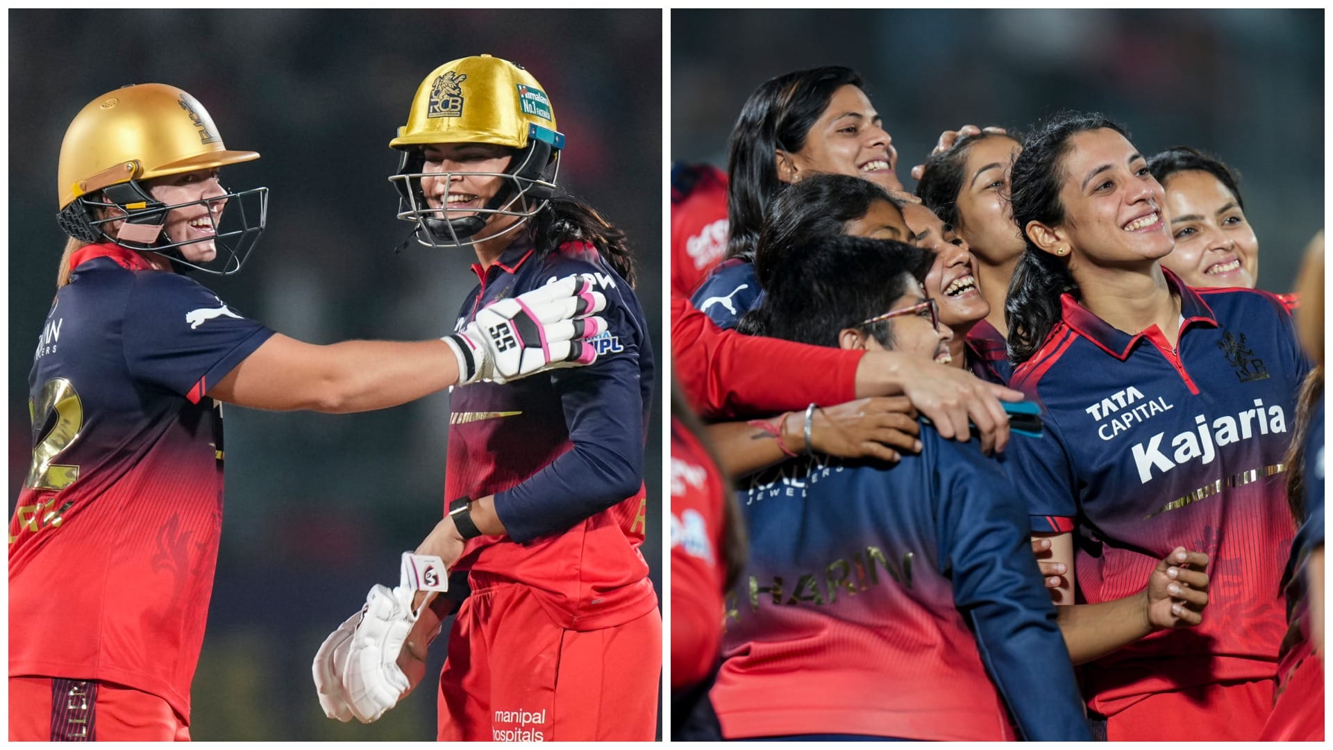 WPL 2026 Final Photos: Linsay Smith Sits on Lauren Bell and Georgia Wareham Lap as RCB Celebrate Title Triumph