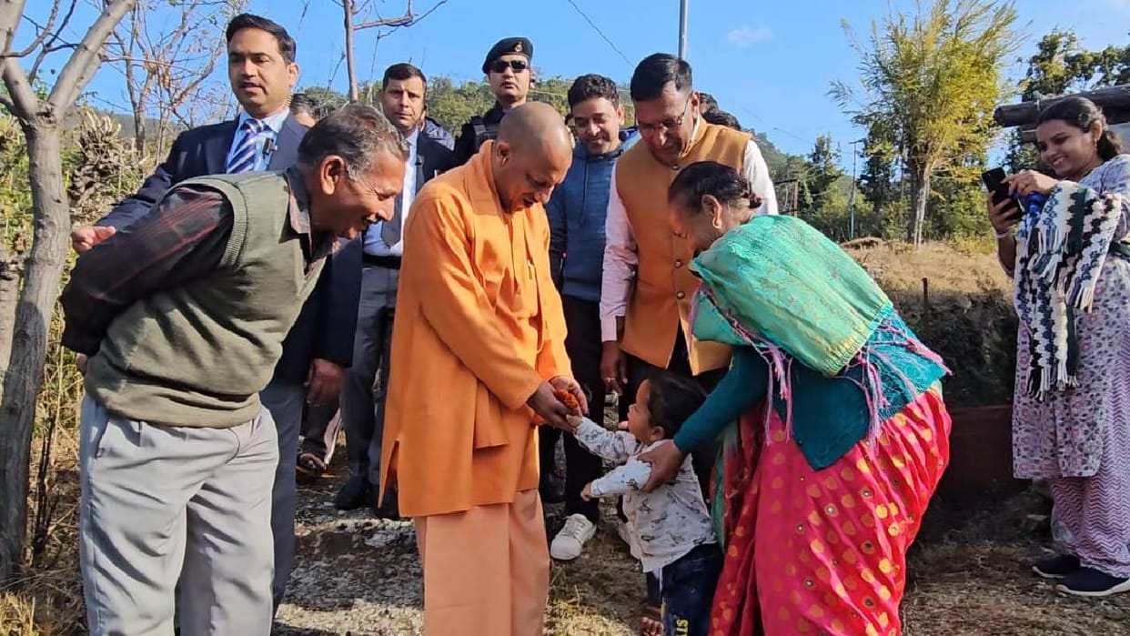 'We are also like your grandfather': CM Yogi's affection for children was evident, as he inquired about the we