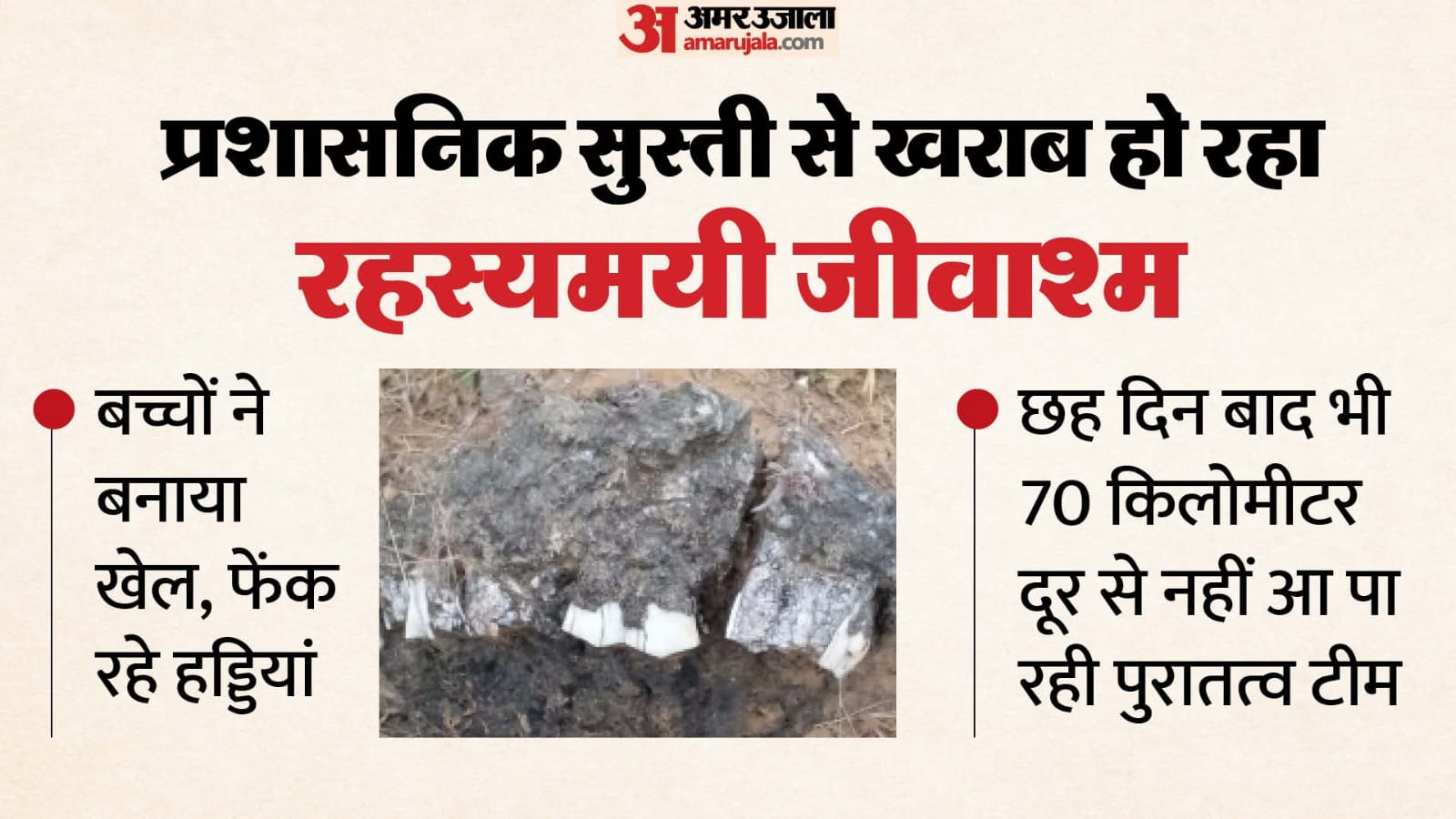 बच्चों और चरवाहों की छेड़छाड़ के कारण बहुमूल्य वैज्ञानिक साक्ष्य नष्ट होने का खतरा।