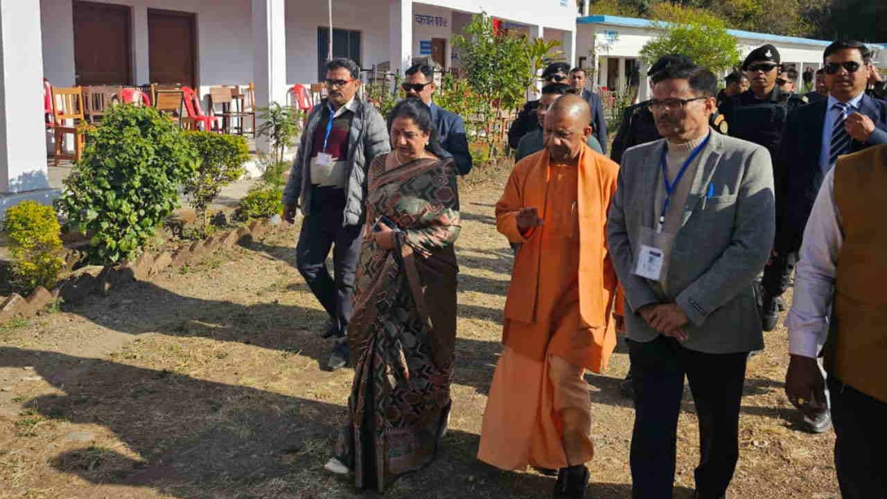CM Yogi Visit Panchur Villagers arrived to meet young women extended invitations to their weddings