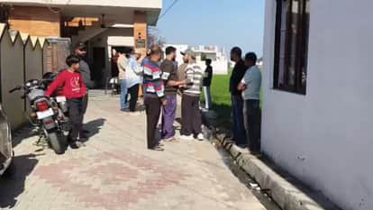 The body of a probationary sub-inspector was found hanging in a rented room under suspicious circumstances.