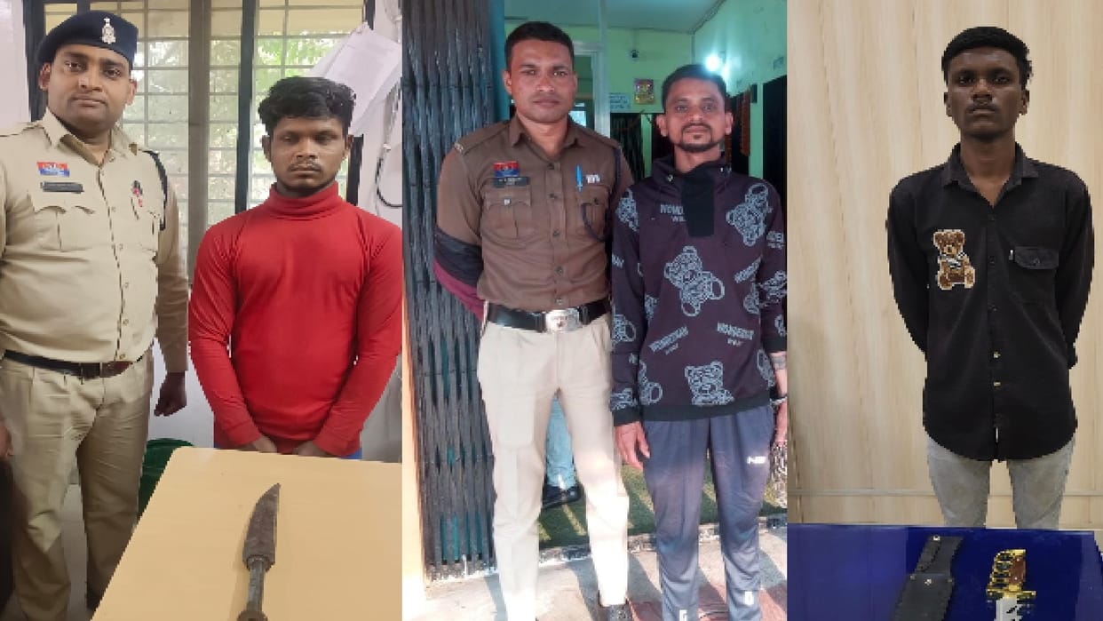 Police crack down on knife terror in Raipur: Three accused arrested from different areas, three minors warned