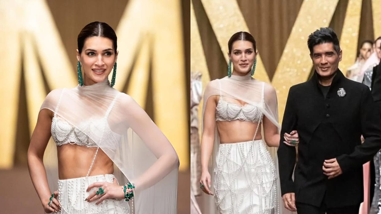Kriti Sanon Became Showstopper For Designer Manish Malhotra At Dubai Fashion Week
