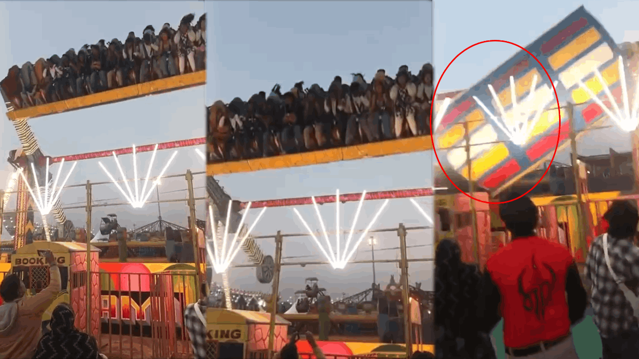 Surajkund mela swing breaks not once but twice heartbreaking video surfaces