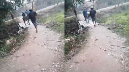 cow brutally beaten and thrown into a drain four accused booked in Pilibhit