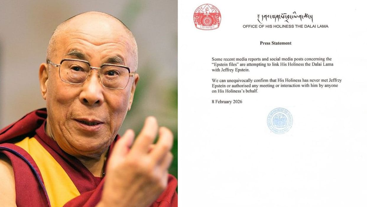Epstein files Dalai Lama had no connection with Jeffrey Epstein his office calls all claims misleading