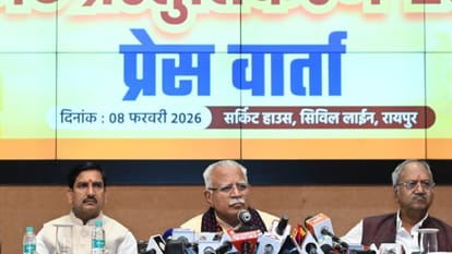 केंद्रीय आवास एवं शहरी विकास मंत्री मनोहर लाल की  प्रेसवार्ता
