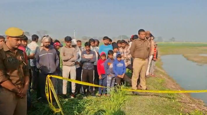 Etawah The body of the village heads nephew was found near a pond with a gunshot wound to the chest