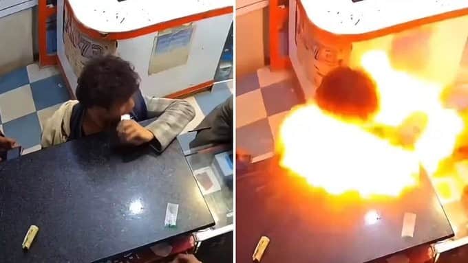 Mobile Battery Blast, Why you should never put battery your mouth Viral video exposes hidden risk