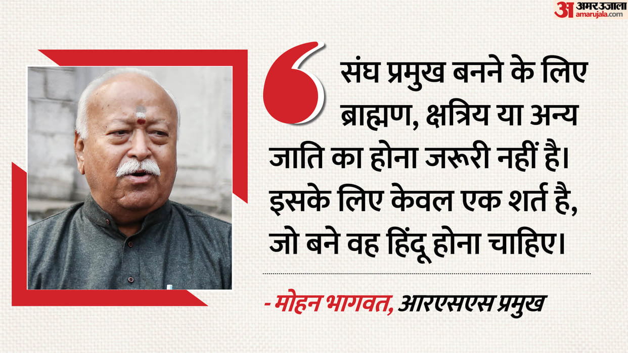 RSS chief Mohan Bhagwa Said The Sarsanghchalak will not belong to any caste, he will only be a Hindu