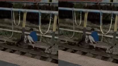 Man Cleaning Chai Utensils From Direct Supply Imposed For Train Cleaning At Yeshwantpur Station In Viral Video