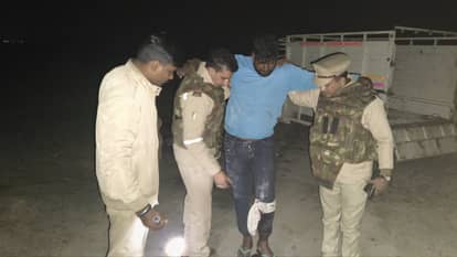 cow smuggler injured in police encounter and arrested along with his accomplice in azamgarh