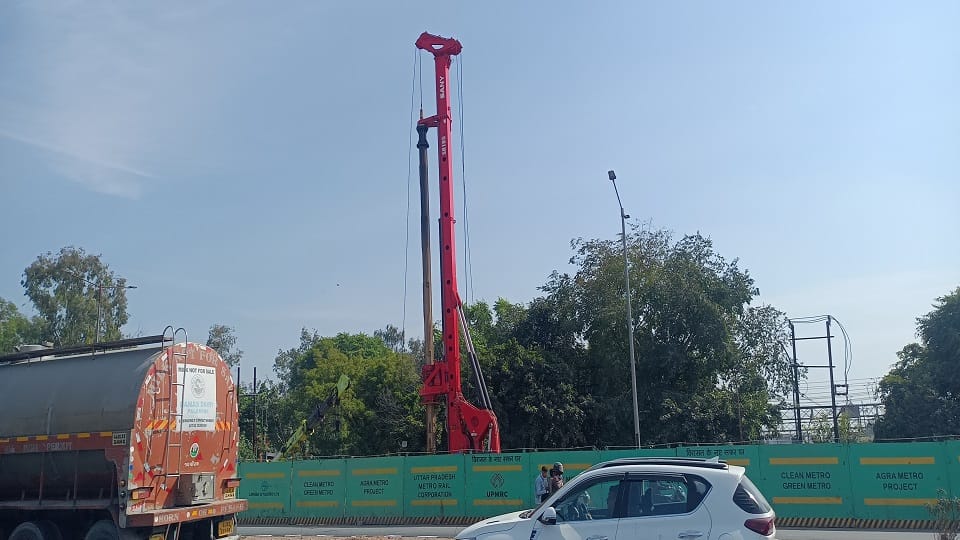 Construction work on second metro corridor in Agra is progressing rapidly, station being built at Sultanganj P