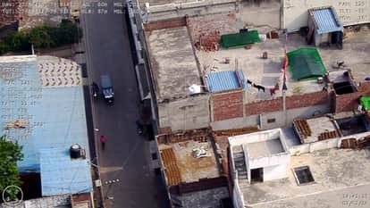 drone cameras have been deployed to provide security for the Lat Sahab juloos in Shahjahanpur