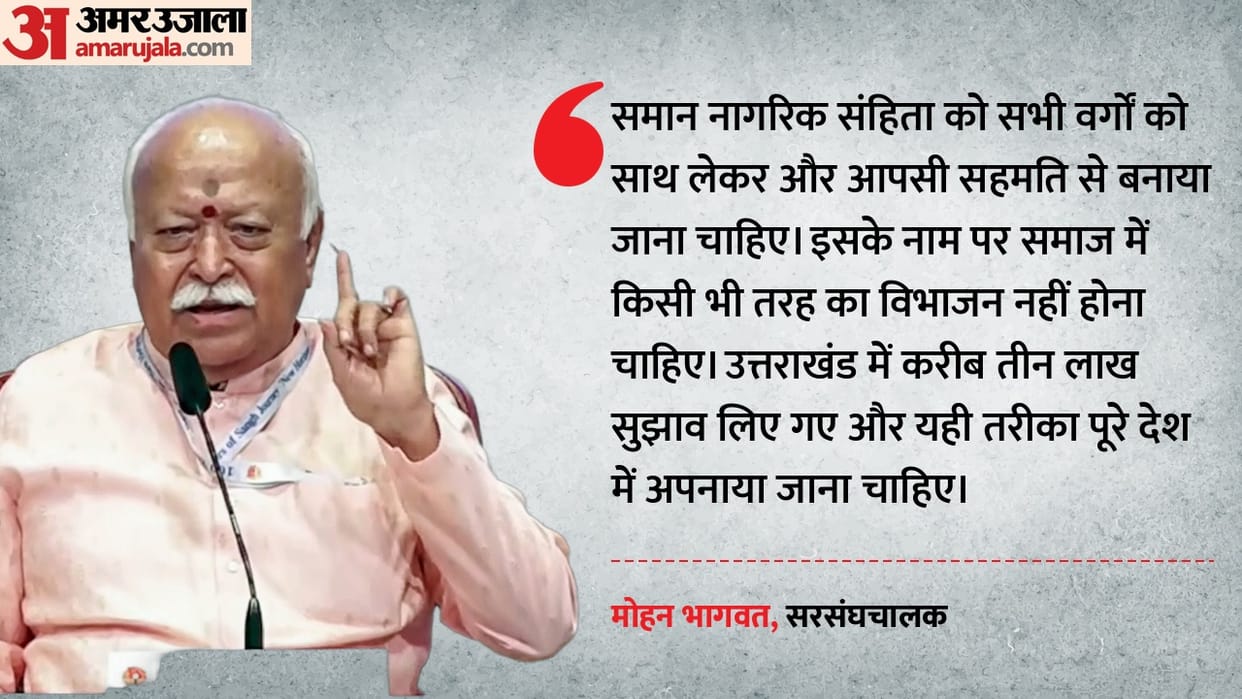 Uniform Civil Code should be framed with consensus, shouldn't create divisions: Bhagwat