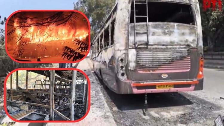 दिल्ली में खड़ी बस बनी मौत: मच्छरों से बचने के लिए जलाया कॉइल, फिर धू-धूकर जला वाहन; हेल्पर सुनील की हुई मौत