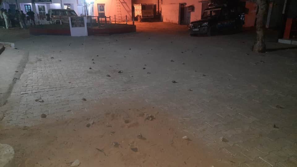 Child died in accident Protests in Mathura Traffic jam and crowd vandalized stones thrown at police station