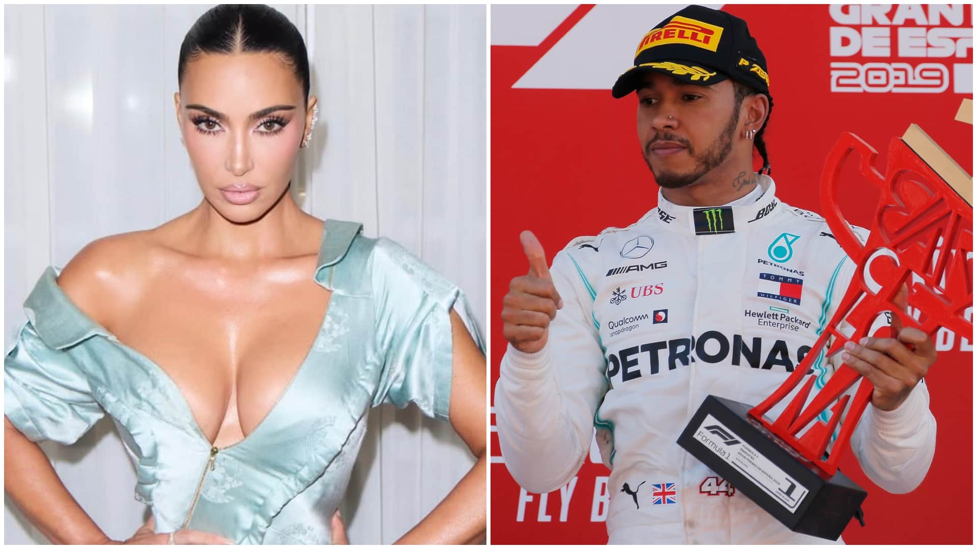 Video: Kim Kardashian and Lewis Hamilton Spark Romance Buzz With Super Bowl Appearance