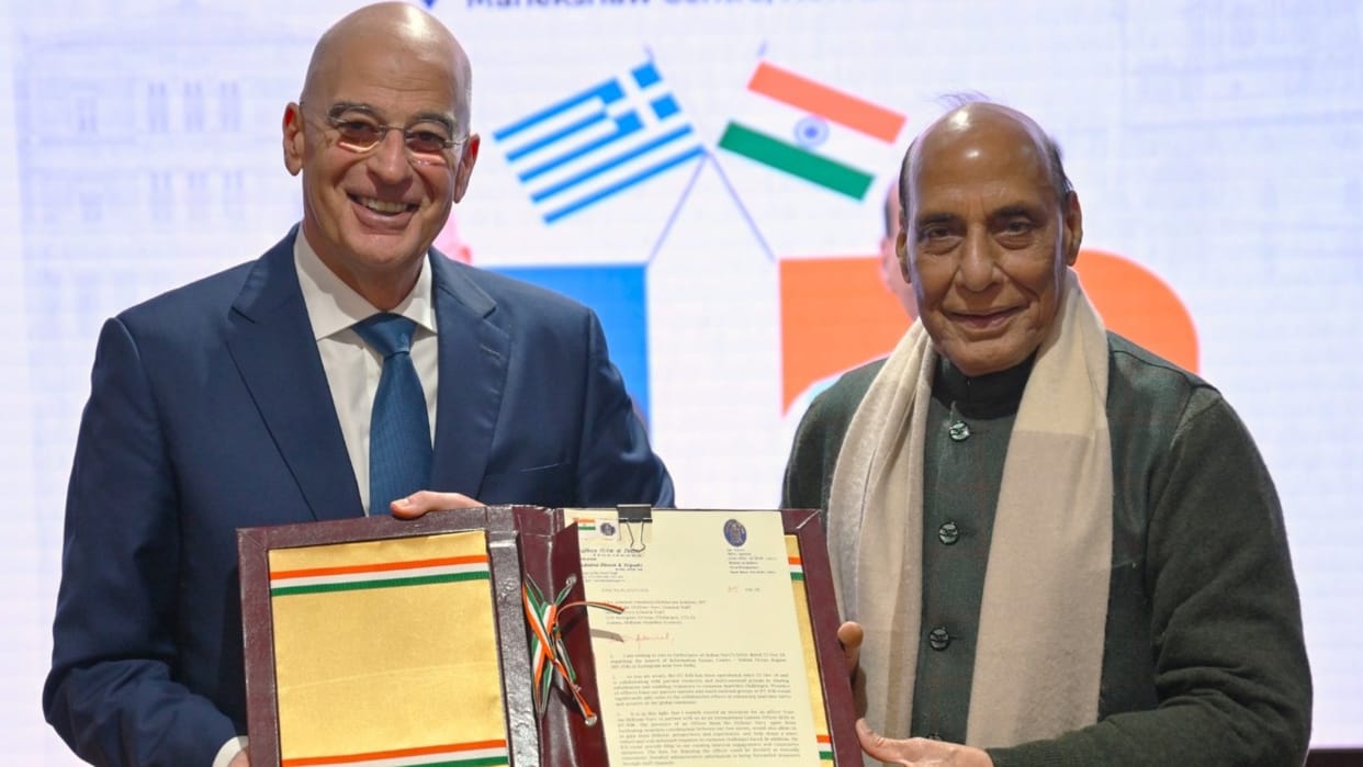 India-Hellenic Republic defence cooperation gains new momentum, agreement reached on a five-year roadmap.